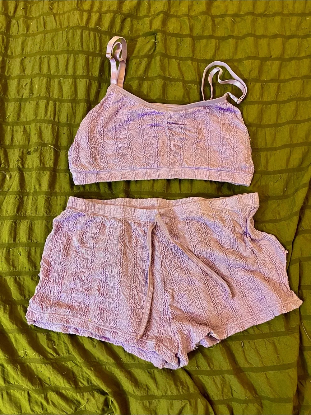 Adore Me Small Lavender 2pc Knit Lingerie Lounge Set A/B
